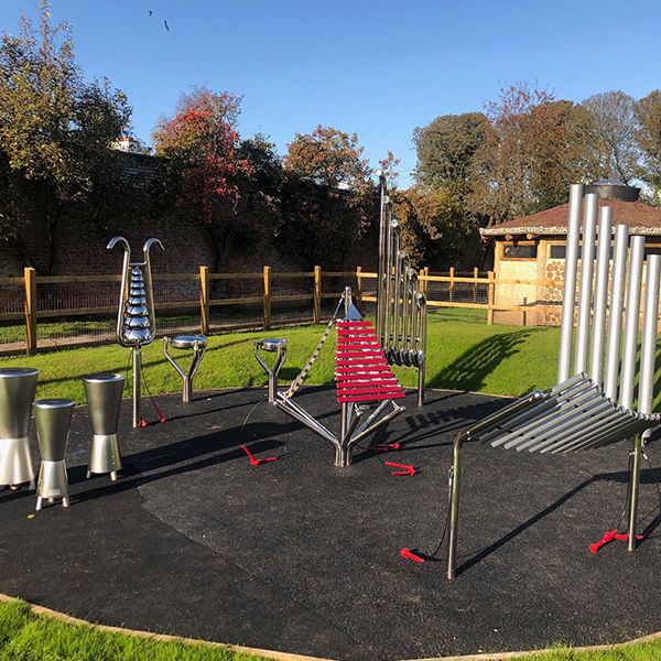 new outdoor musical playground and performance space at Kingsweston School in Bristol