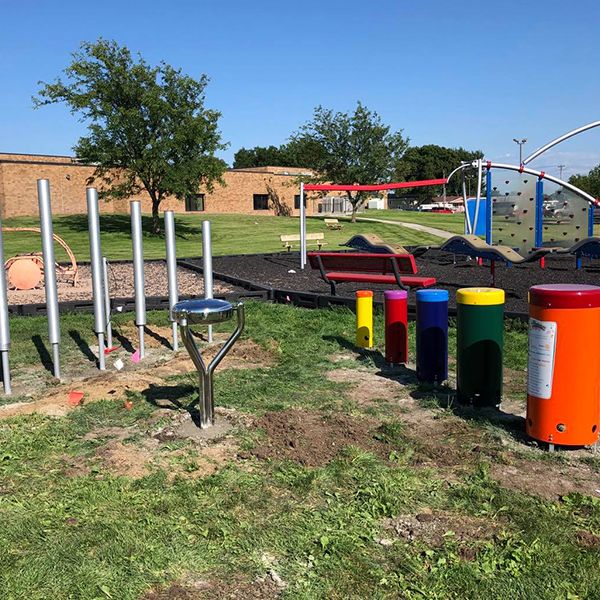 Hastings Noon Kiwanis recently completed outdoor musical playground in the Lincoln Elementary School Playground