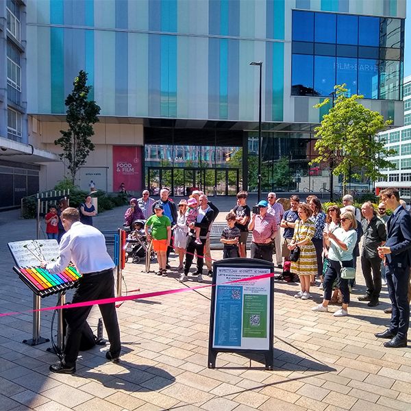 the grand opening of the Sheffield city centre music park