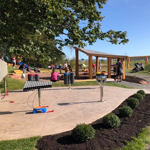 the new musical play area at the Fundy Discovery site