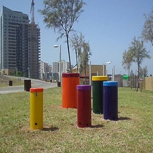 Colourful Outdoor Drums on Music Trail 