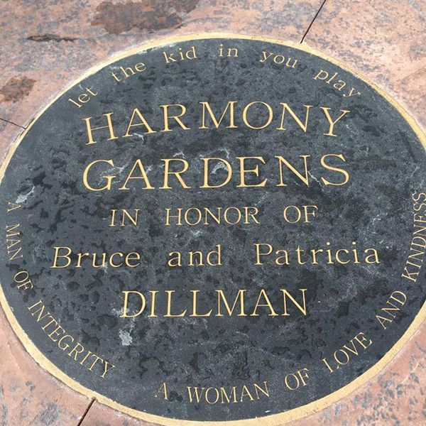 memorial plaque from the st feriole memorial gardens music park