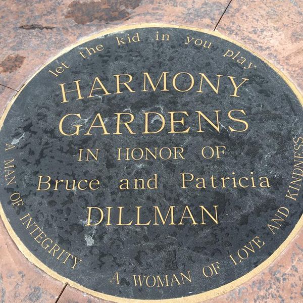 memorial plaque from the st feriole memorial gardens music park