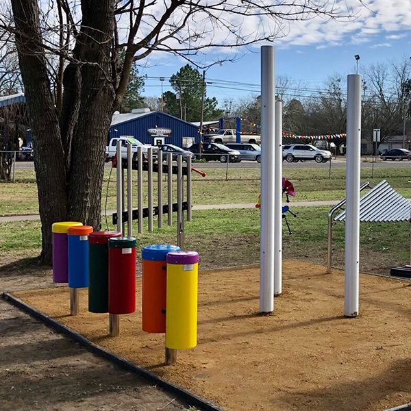 Photo of the new inclusive musical play park in Quitman TX