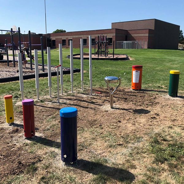 Hastings Noon Kiwanis recently completed outdoor musical playground in the Hawthorne Elementary School Playground