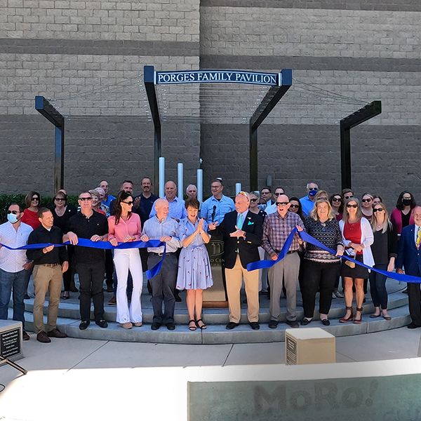 the opening ceremony of the Gall Center Outdoor Music Garden in Modesto