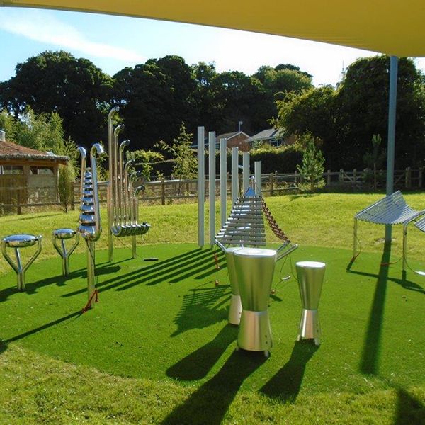 new outdoor musical playground and performance space at Kingsweston School in Bristol