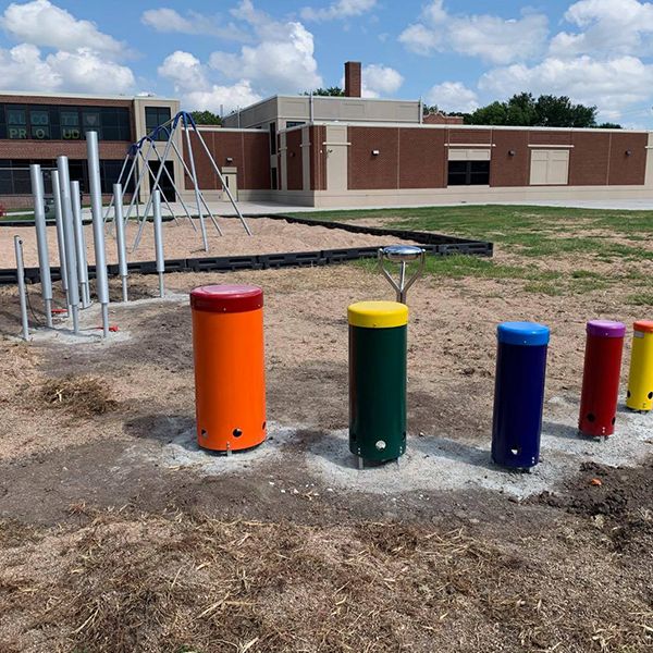 Hastings Noon Kiwanis recently completed outdoor musical playground in the Alcott Elementary School Playground