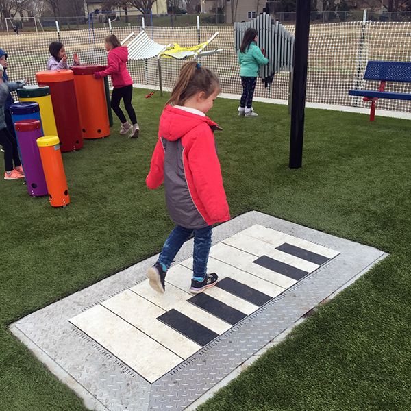 Outdoor Floor Piano at the ADA Accessible Music Garden in Park Hill Elementary School Derby Kansas