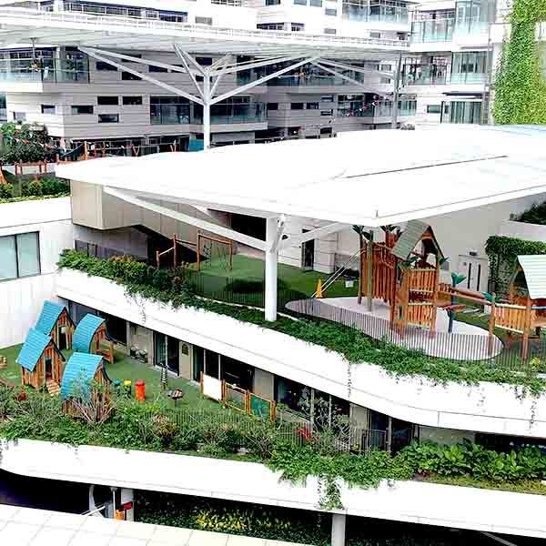 playground decks on the worlds largest early years village in Singapore 