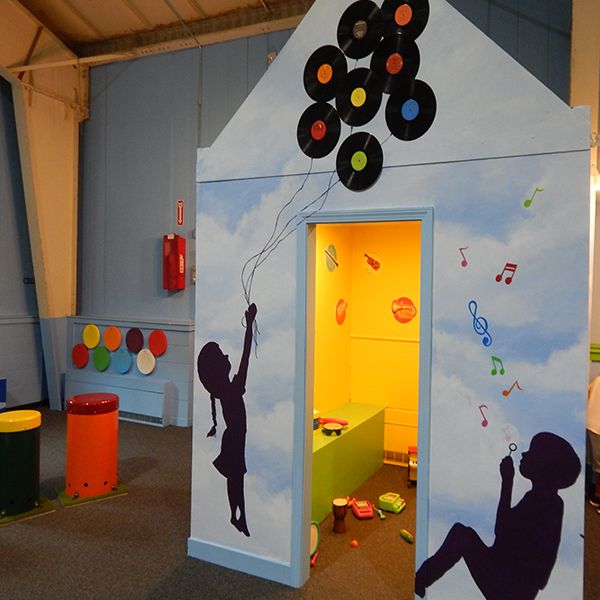 the music room in the cape cod children's museum