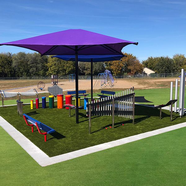 The ADA Accessible Music Garden and inclusive playground in Park Hill Elementary School Derby Kansas