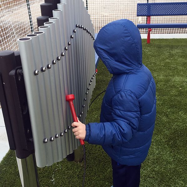 Outdoor Xylophone at the ADA Accessible Music Garden in Park Hill Elementary School Derby Kansas