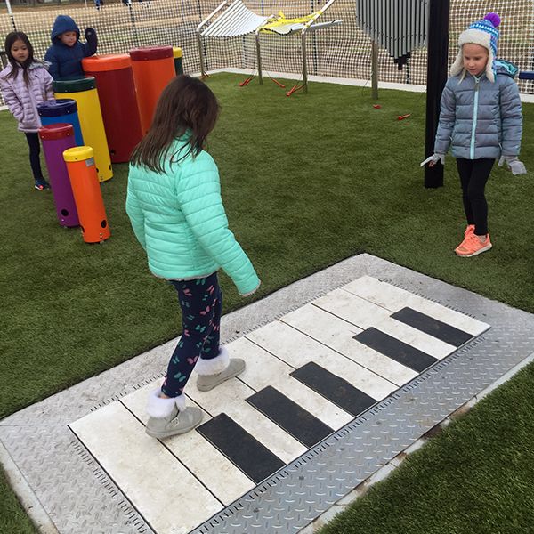 Outdoor Floor Piano at the ADA Accessible Music Garden in Park Hill Elementary School Derby Kansas