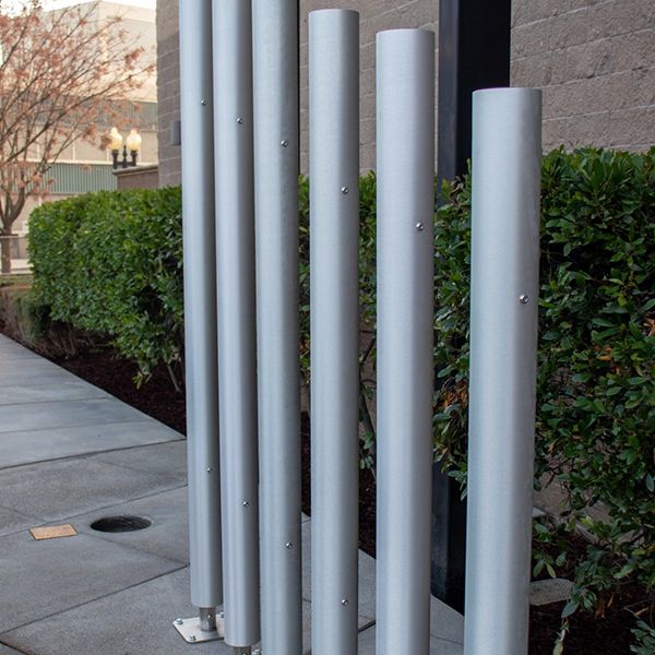 Emperor Chimes are tall tubular bells installed into the ground to play music on