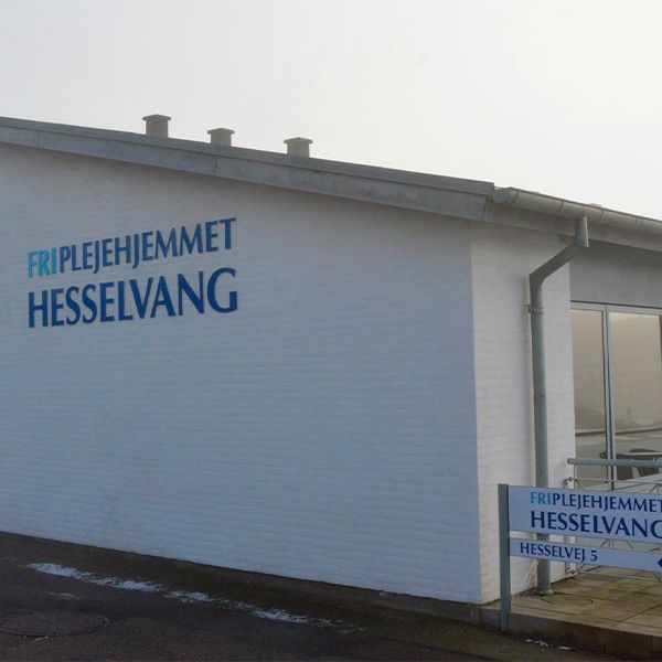 the Hesselvang care home sign in denmark