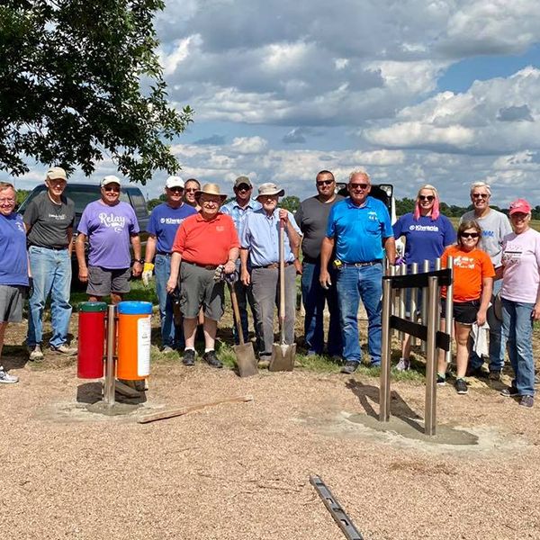 Hastings Noon Kiwanis installing outdoor musical playground in the Zion Elementary School Playground