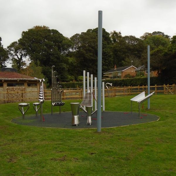 new outdoor musical playground and performance space at Kingsweston School in Bristol