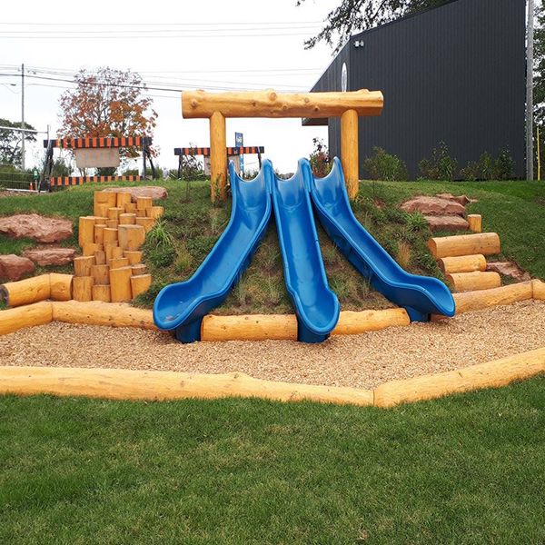 the new musical play area at the Fundy Discovery Site in the Bay of Fundy