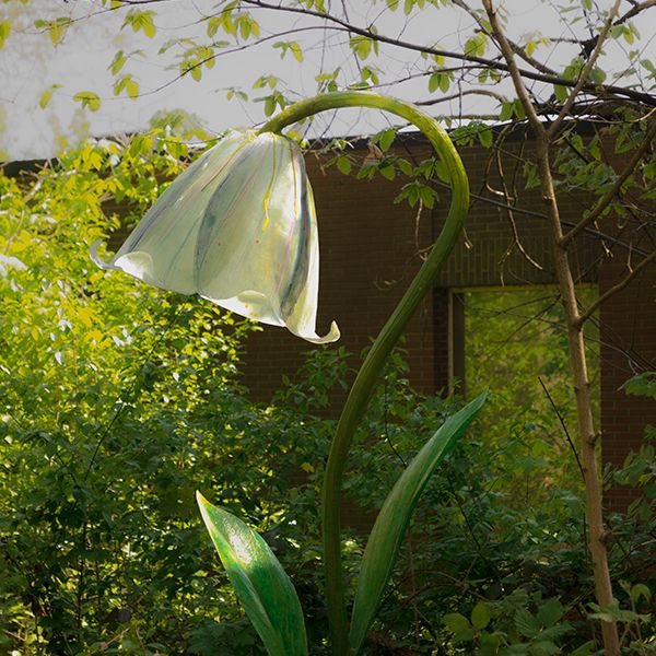 large white sculptural flower